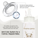 Load image into Gallery viewer, Glow in the dark glass feeding bottle 125ml (Brown - Panda)