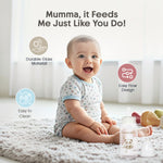 Load image into Gallery viewer, Glow in the dark glass feeding bottle 125ml (Brown - Panda)