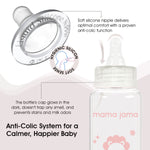 Load image into Gallery viewer, Glow in the dark glass feeding bottle 125ml (Pink - Lion)