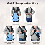 Load image into Gallery viewer, Baby Carrier (Blue & Black)