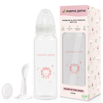 Load image into Gallery viewer, Glow in the dark glass feeding bottle 225ml (Pink - Lion)