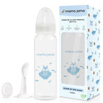 Load image into Gallery viewer, Glow in the dark glass feeding bottle 225ml (Blue - Owl)