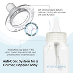 Load image into Gallery viewer, Glow in the dark glass feeding bottle 225ml (Blue - Owl)