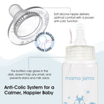 Load image into Gallery viewer, Glow in the dark glass feeding bottle 125ml (Blue - Owl)