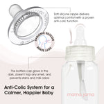 Load image into Gallery viewer, Glow in the dark glass feeding bottle 225ml (Pink - Lion)