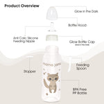 Load image into Gallery viewer, Glow in the dark PP feeding bottle 225ml ( Brown - Fox)