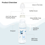 Load image into Gallery viewer, Glow in the dark PP feeding bottle 225ml ( Blue - Dear )
