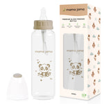 Load image into Gallery viewer, Glass Feeding Bottle 225ml ( Brown - Panda)
