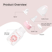 PP Feeding Bottle 125ml (Pink - Lion)