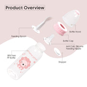 PP Feeding Bottle 225ml (Pink - Lion)