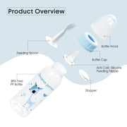 PP Feeding Bottle 225ml (Blue - Deer)