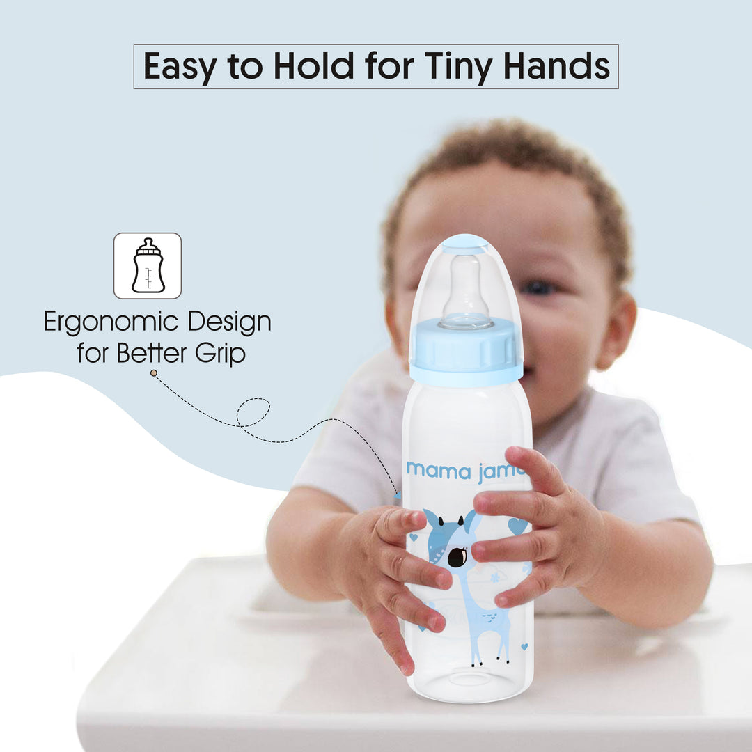 PP Feeding Bottle 225ml (Blue - Deer)