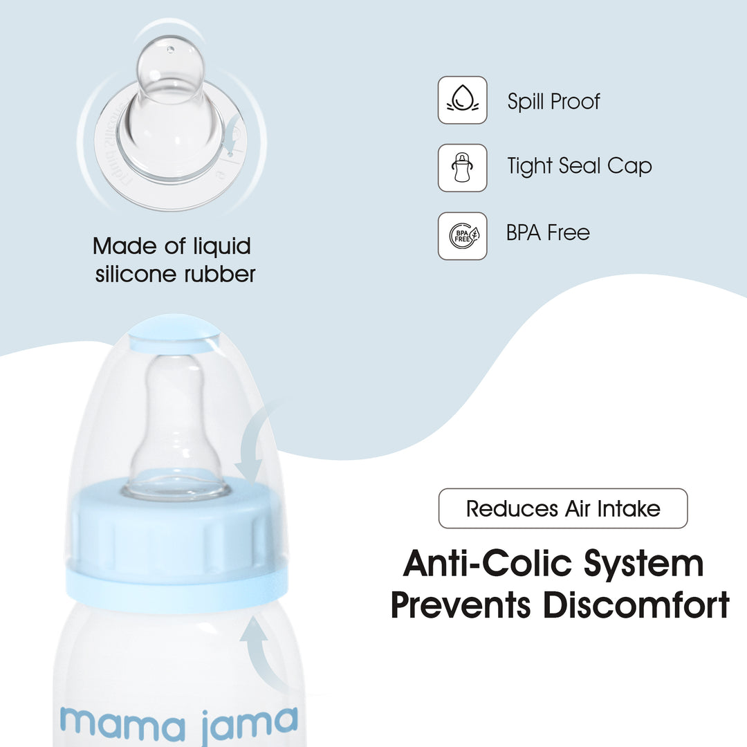PP Feeding Bottle 225ml (Blue - Deer)