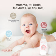 Glow in the dark PP feeding bottle 225ml ( Pink - Lion)