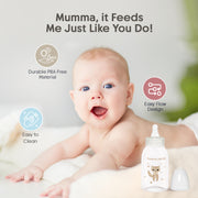 Glow in the dark PP feeding bottle 125ml ( Brown - Fox)