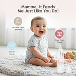 Load image into Gallery viewer, Glow in the dark glass feeding bottle 225ml (Pink - Lion)
