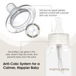 Load image into Gallery viewer, Glow in the dark glass feeding bottle 225ml (Brown - Panda)
