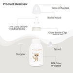 Load image into Gallery viewer, Glow in the dark PP feeding bottle 125ml ( Brown - Fox)