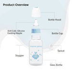 Load image into Gallery viewer, Glass Baby Feeding Bottle 125ml (Blue - Owl)
