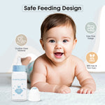 Load image into Gallery viewer, Glass Baby Feeding Bottle 125ml (Blue - Owl)
