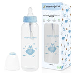 Load image into Gallery viewer, Glass Feeding Bottle 225ml ( Blue - Owl)