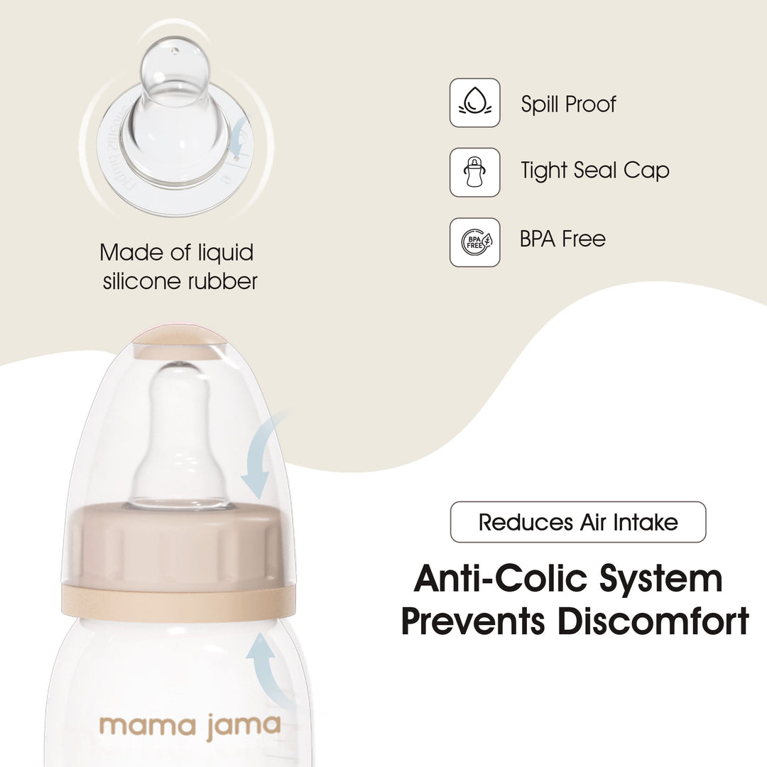 PP Feeding Bottle 125ml (Light Brown - Raccoon)