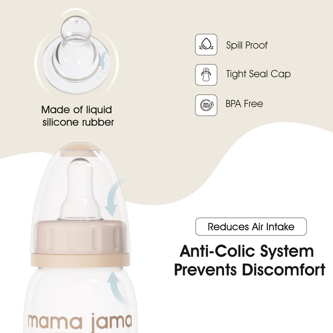 PP Feeding Bottle 225ml (Light Brown - Fox)