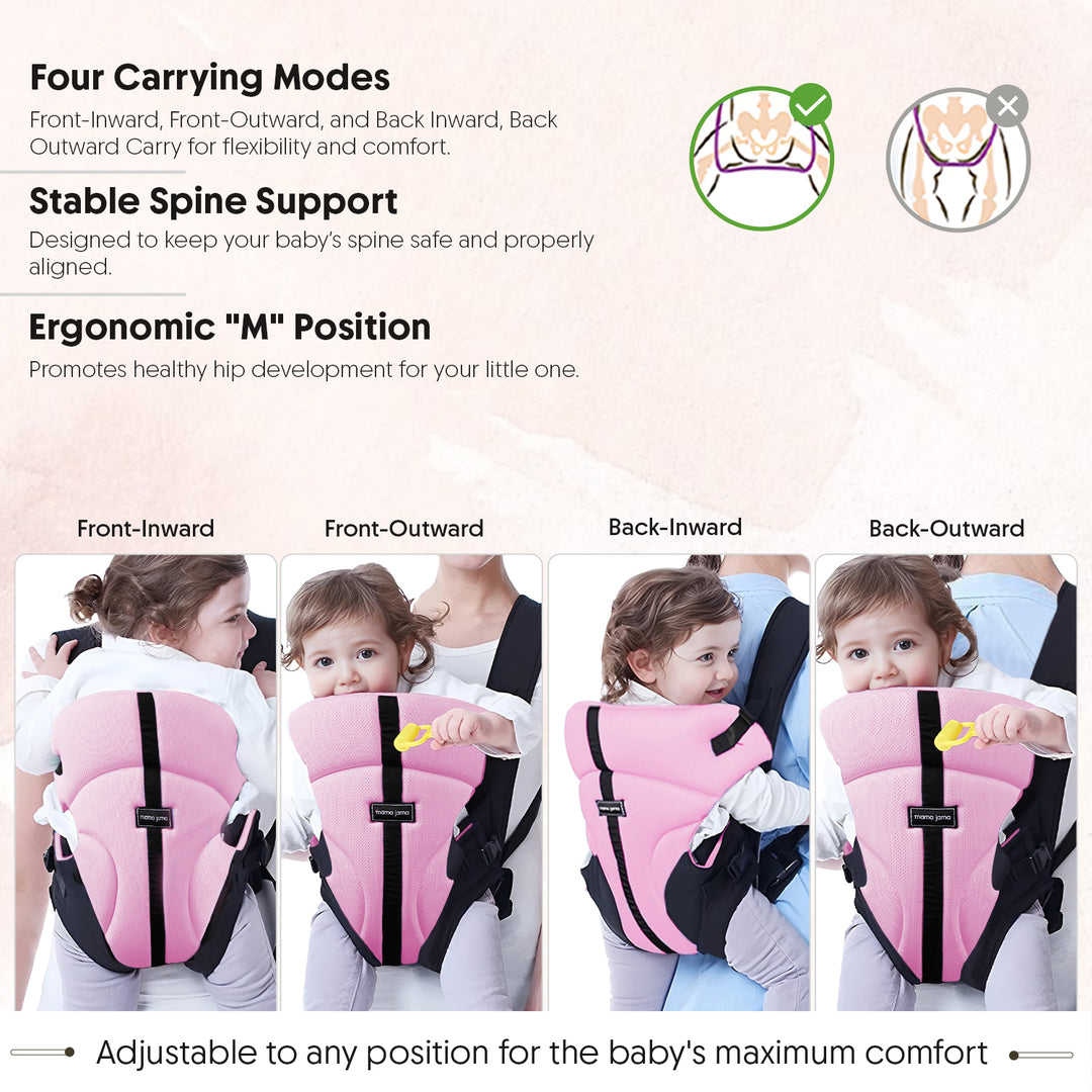 Baby Carrier (Pink & Black)
