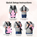 Load image into Gallery viewer, Baby Carrier (Pink &amp; Black)
